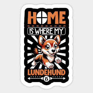 Home is with my Norwegian Lundehund Sticker